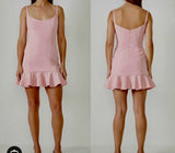 BARDOT PINK DROP WAIST RUFFLE DRESS SIZE 6