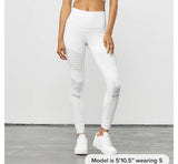 ALO YOGA HIGH-WAIST MOTO LEGGING WHITE GLOSSY SIZE M