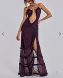 JADED LONDON FATALE MAXI DRESS IN DUSK SIZE 8 / UK12