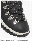 SOREL BLACK OUT N ABOUT PLUS CONQUEST WATERPROOF BOOT SIZE 6.5