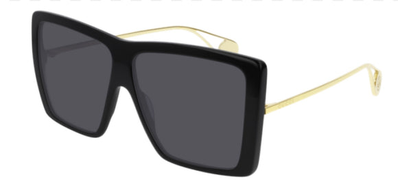 GUCCI SUNGLASSES BLACK GOLD