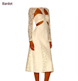 BARDOT OYSTER CREAM LACE CUT OUT DRESS SIZE 6 MEDIUM