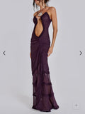 JADED LONDON FATALE MAXI DRESS IN DUSK SIZE 8 / UK12