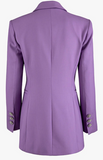 PURPLE DIAMOND BUTTON DETAIL BLAZER DRESS