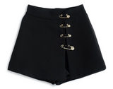 BLACK 4 PIN DRESS SHORTS