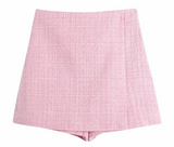 PINK TWEED BLAZER AND SKORT 2 PIECE SET